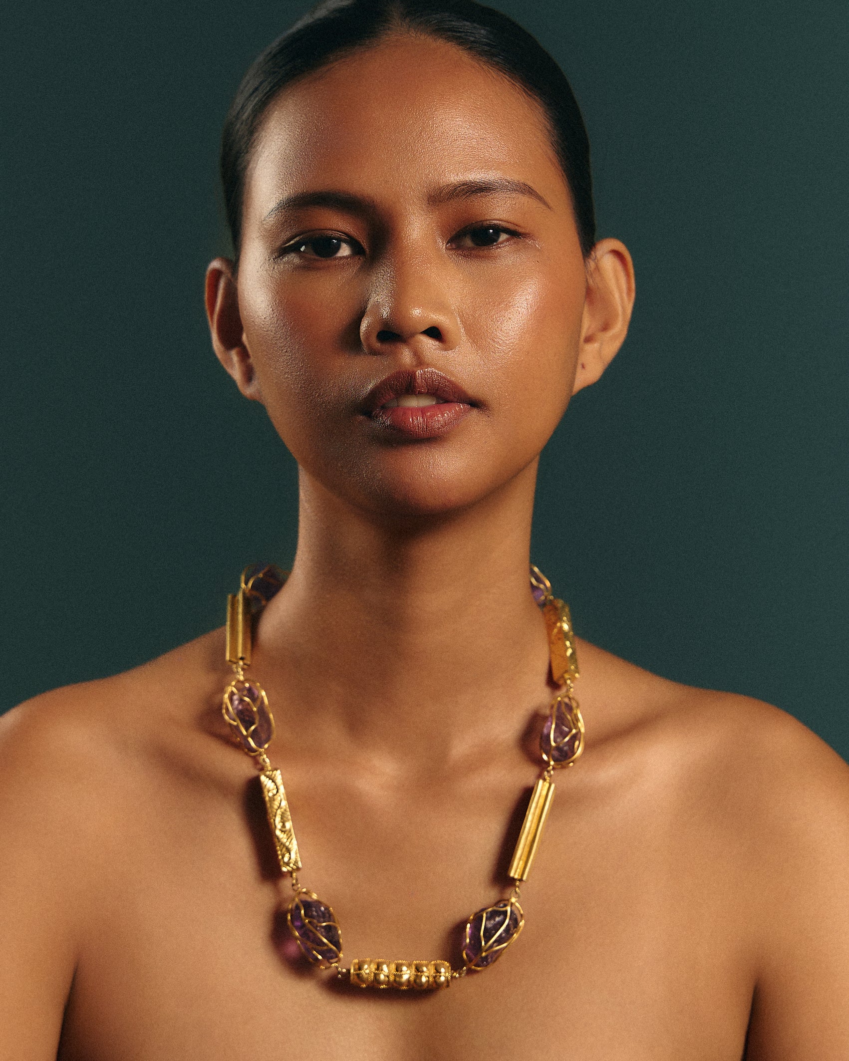 REGALIA NECKLACE- Amethyst & Heritage Necklace 