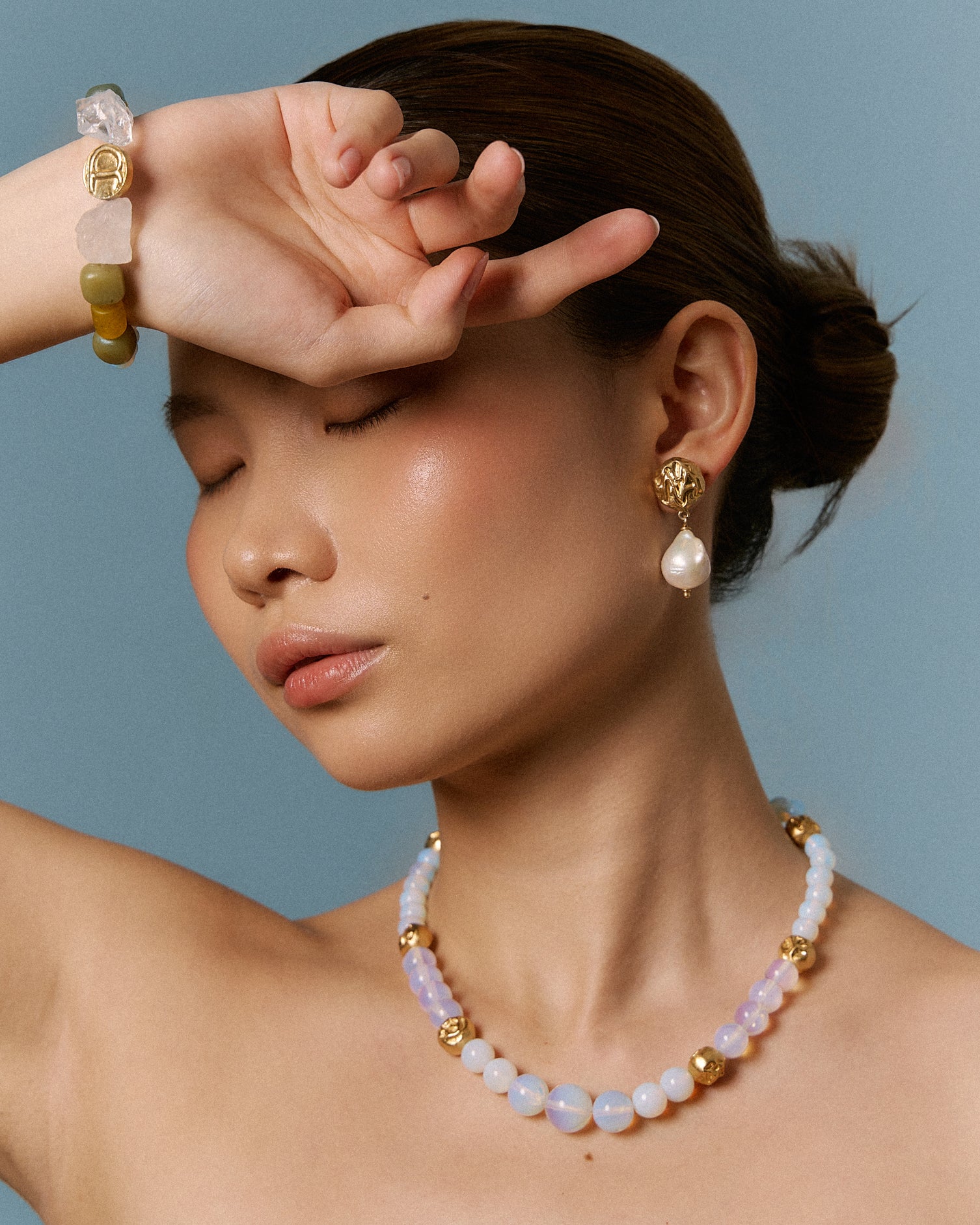 LUNA DE ORO NECKLACE- Moonstone & Piloncito Heritage Necklace
